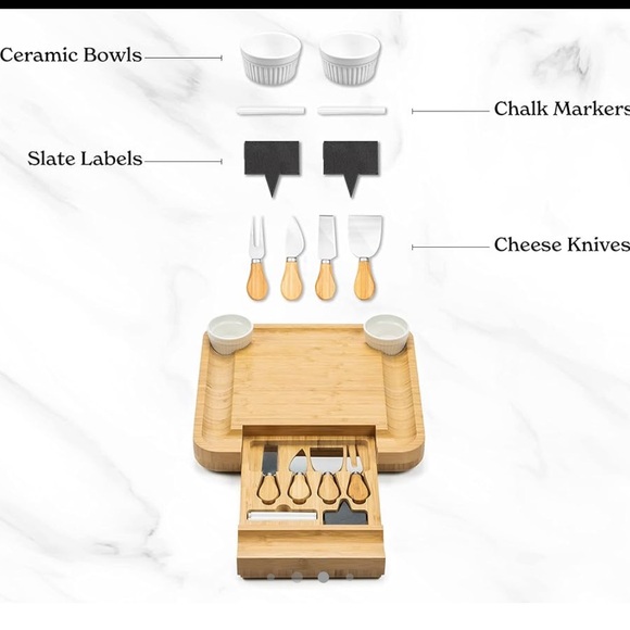 Smirly Charcuterie Board and Knife Set - Picture 3 of 12